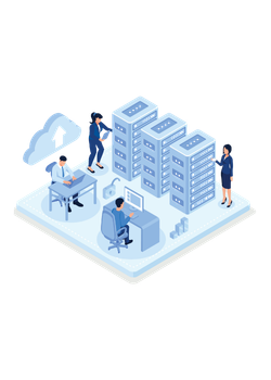 Illustration d'un data center.